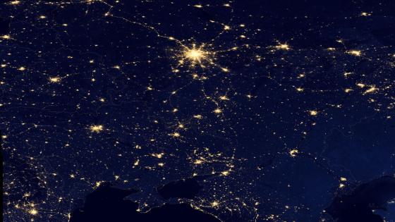 乌克兰的夜间卫星图像