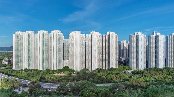 香港的高层住宅大厦