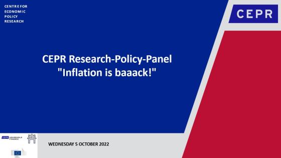 CEPR政策研究小组“通货膨胀回来了!”