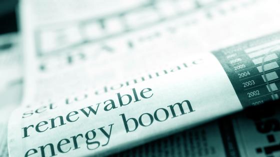 可再生能源的报纸头条