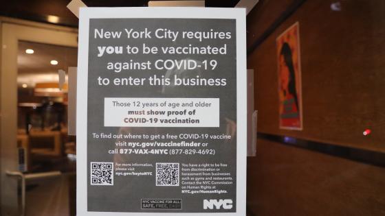 纽约需要疫苗签名