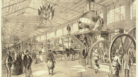 1873年维也纳世界展览机械大厅