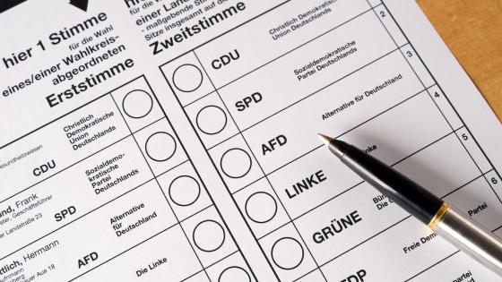 德国大选的选票