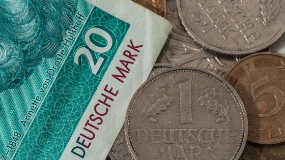 德国马克和硬币